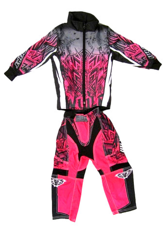 Set kit motocross rosa per