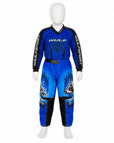 Kit motocross blu bambini set - kit,
