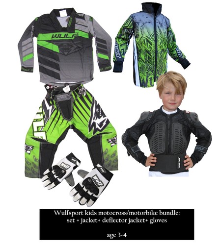 Kit motocross bambini verde - motocross,