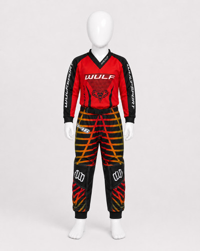Set motocross rosso per