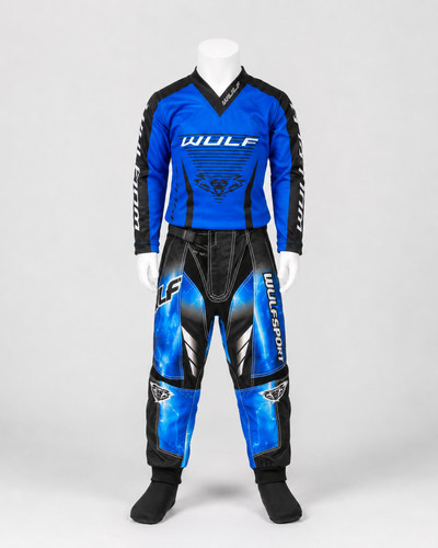 Kit motocross blu per bambini
