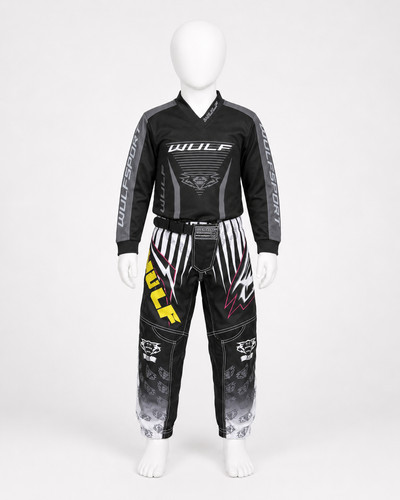 Set motocross nero per - , bambini