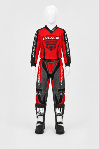 Kit stivali motocross - stivali, rossi