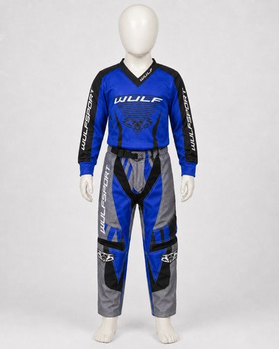 Kit motocross blu per - , bambini
