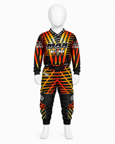 Kit motocross rosso bambini