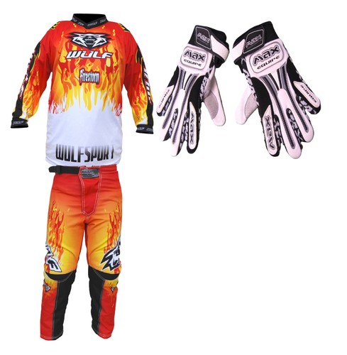 Set motocross rosso bambini - , +