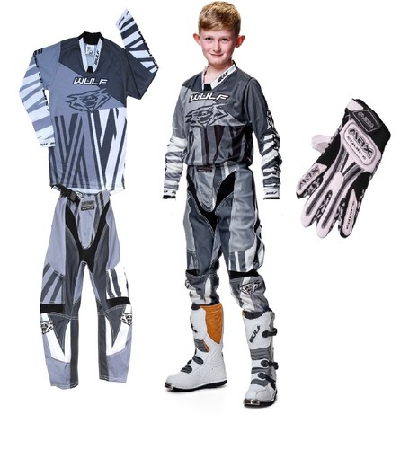 Kit motocross bambini - , grigio